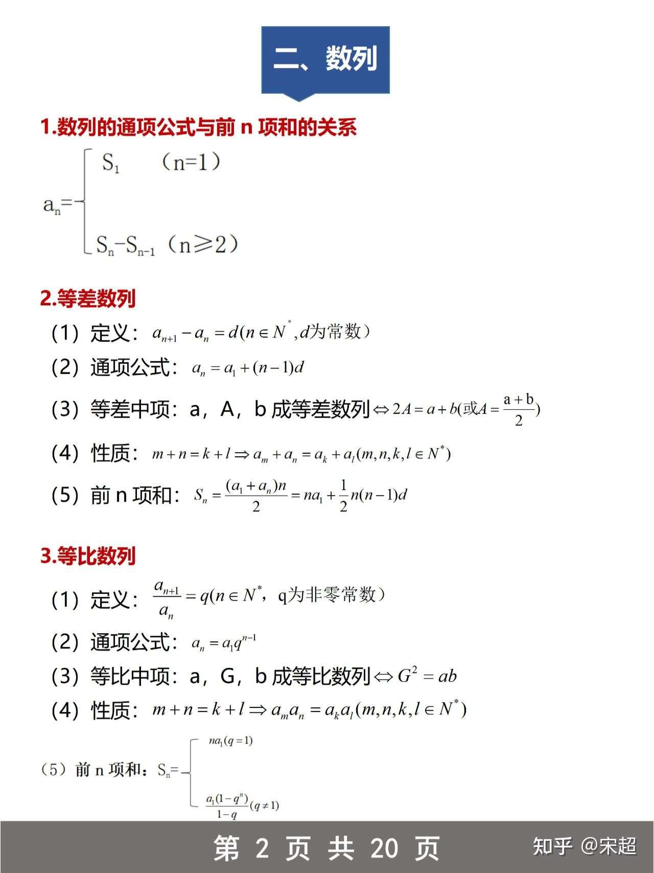 数学想130 先把这套公式背会再说完整电子版可打印 知乎