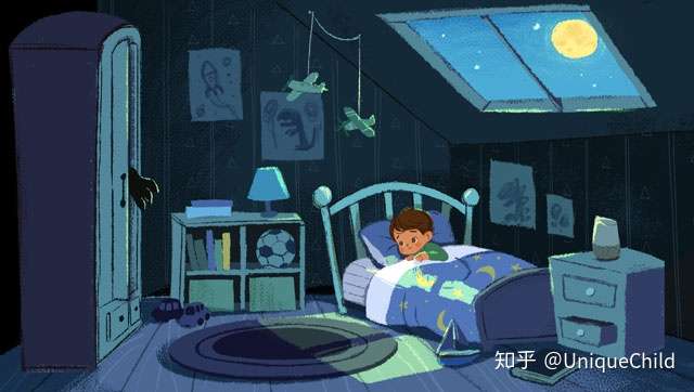 孩子怕黑不敢一个人睡?真不是胆小的锅