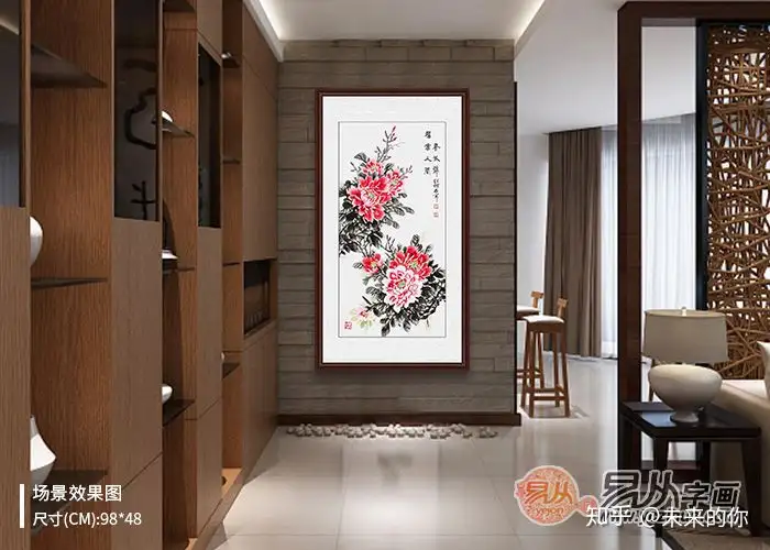 玄关装饰挂幅国画花鸟画，赏心悦目，吉祥纳福- 知乎