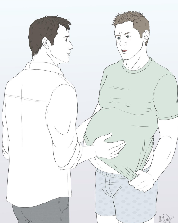 男人怀孕的样子图片