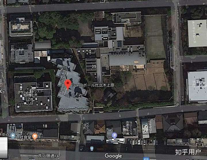 这是柳井正的家,带一个球场,位于涩谷