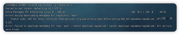 Mysql开发实践：error while loading shared libraries: libaio解决方案
