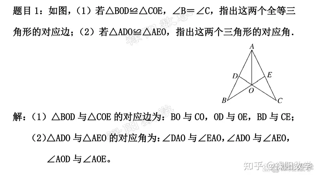 轻松入门的八年级数学 全等三角形 全等性质 解题分析 知乎