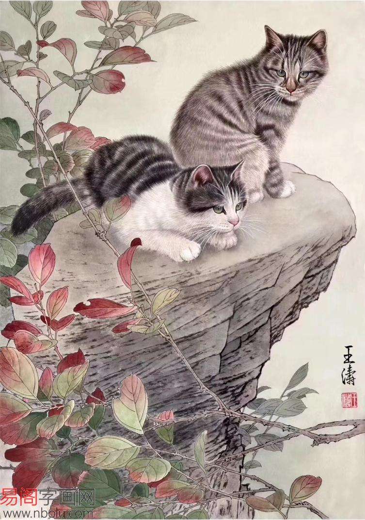两位书画名家动物画猫作品对比 谁略胜一筹 知乎