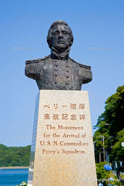 北海道也有佩里的雕像 东京港区也有 还请佩里的子孙后代来参观 当然