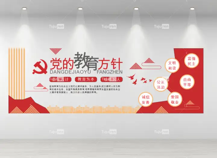 教育为本百年大计党的教育方针效果图模板 - 知乎