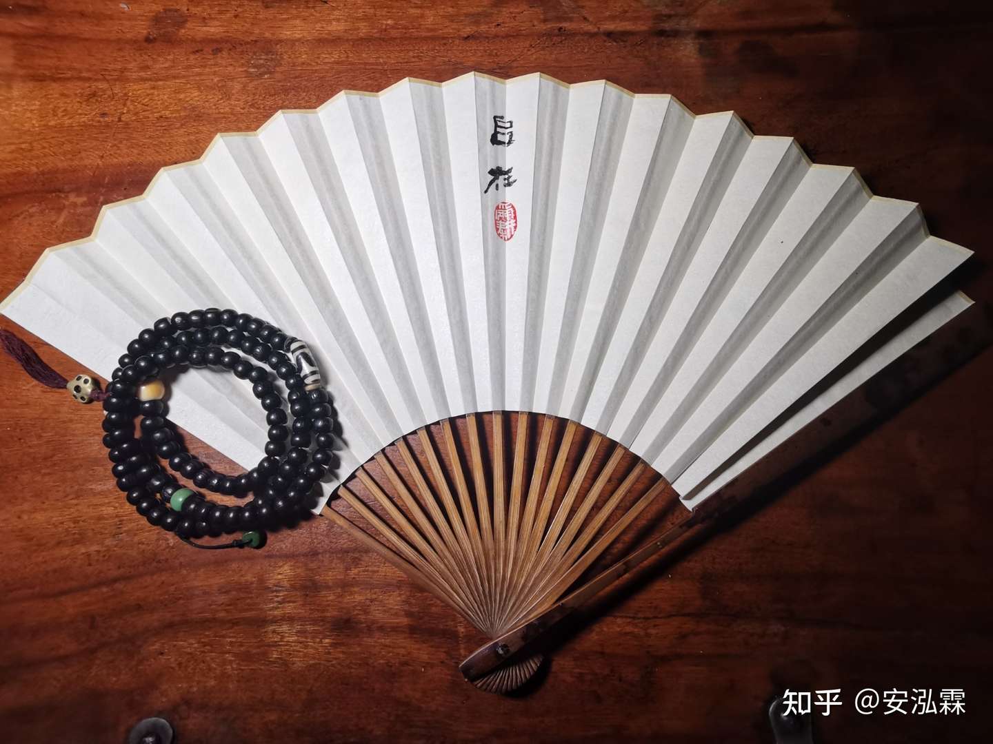 手绘折扇扇面扇子机器猫大雄 知乎