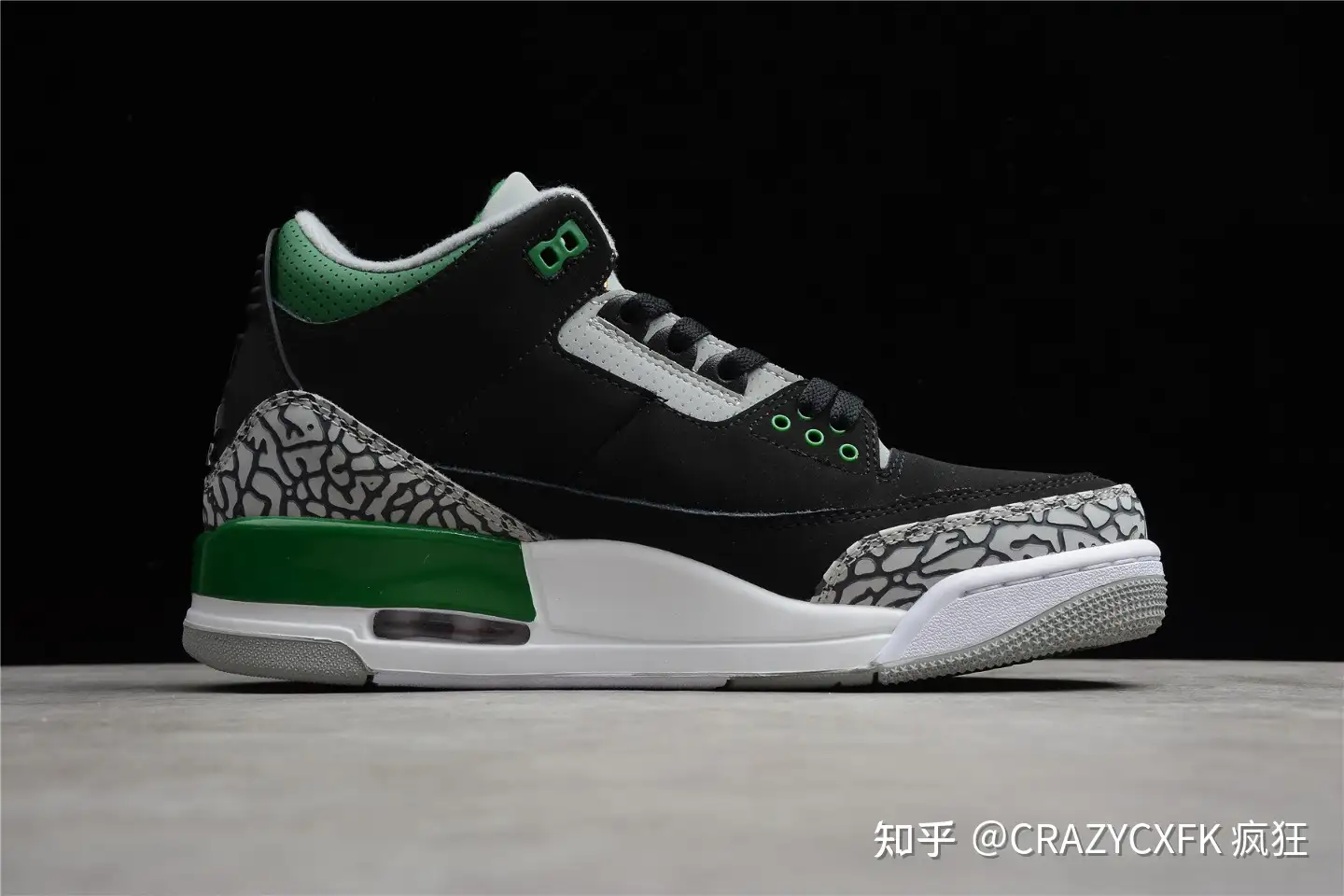 乔丹Air Jordan 3 Pine Green 松绿爆裂纹水泥篮球鞋- 知乎