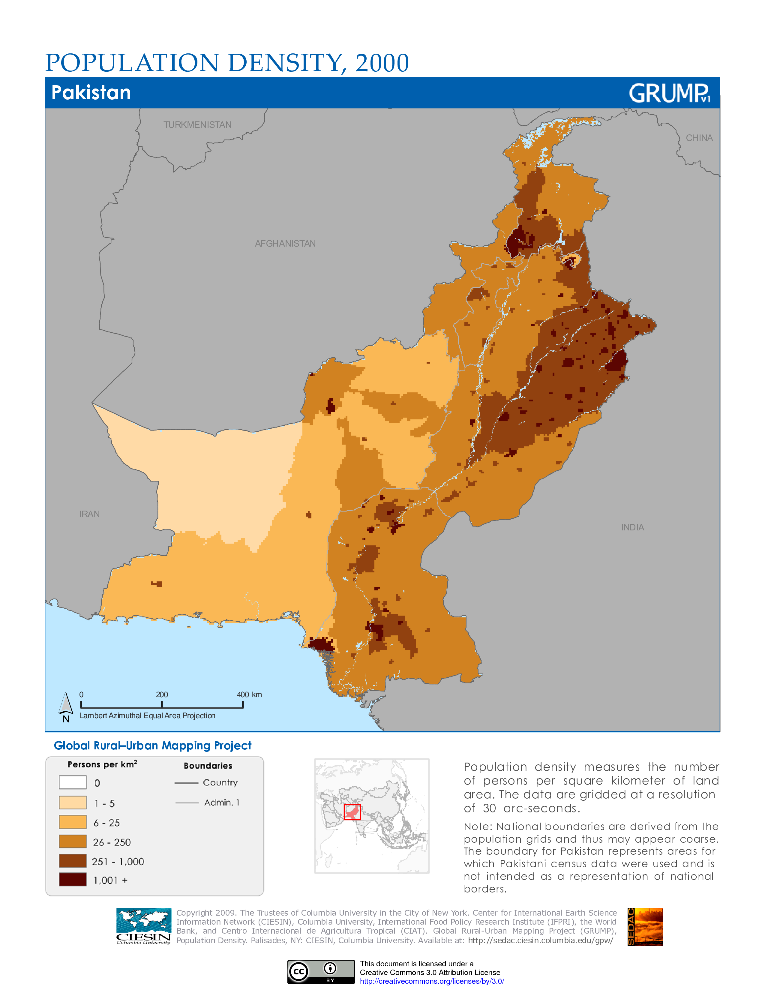 巴基斯坦人口密度图片