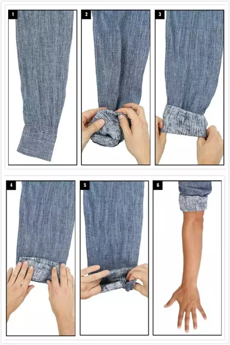 长袖衬衫如何卷袖子比较合适,得体?