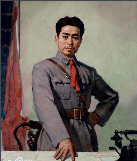 军装沿用北伐军的样式,没有领章和肩章,颈部多了红飘带,左臂多了白