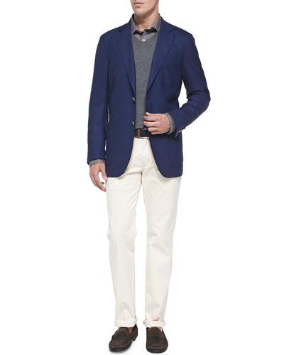 修身正装上衣能配牛仔裤么,怎么搭配?