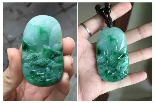 (糯冰种)可以看出来,抛光前后并不会有太大的区别,但是起货(抛光)效果