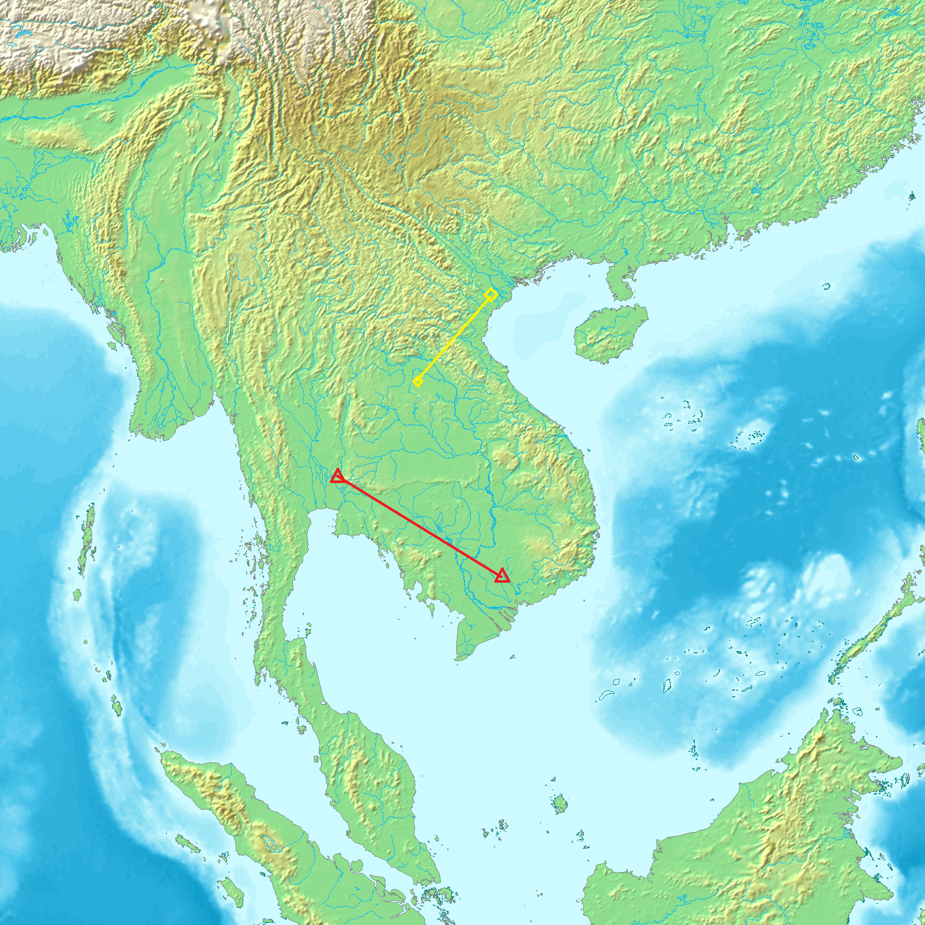中南半岛地理图图片