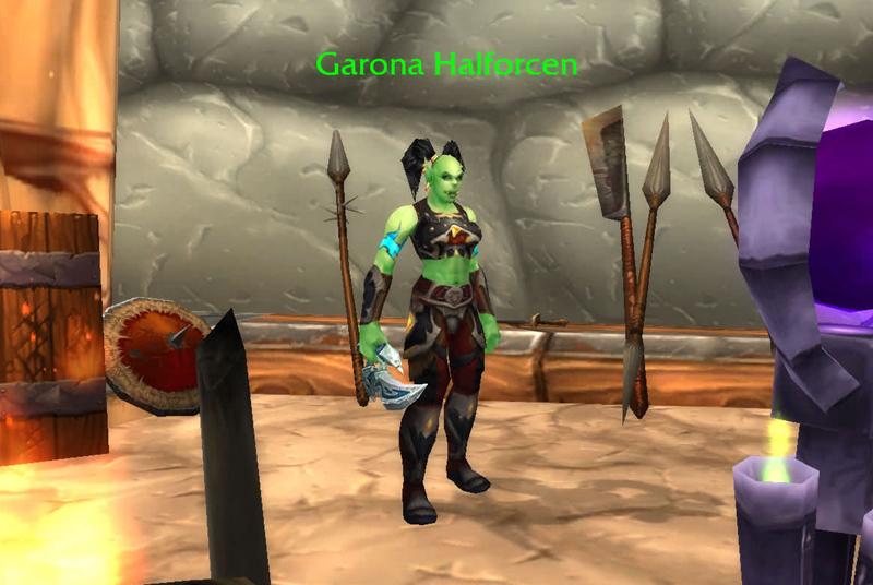 《魔兽世界》中的迦罗娜,位于暮光高地游戏原设定中,迦罗娜是兽人与