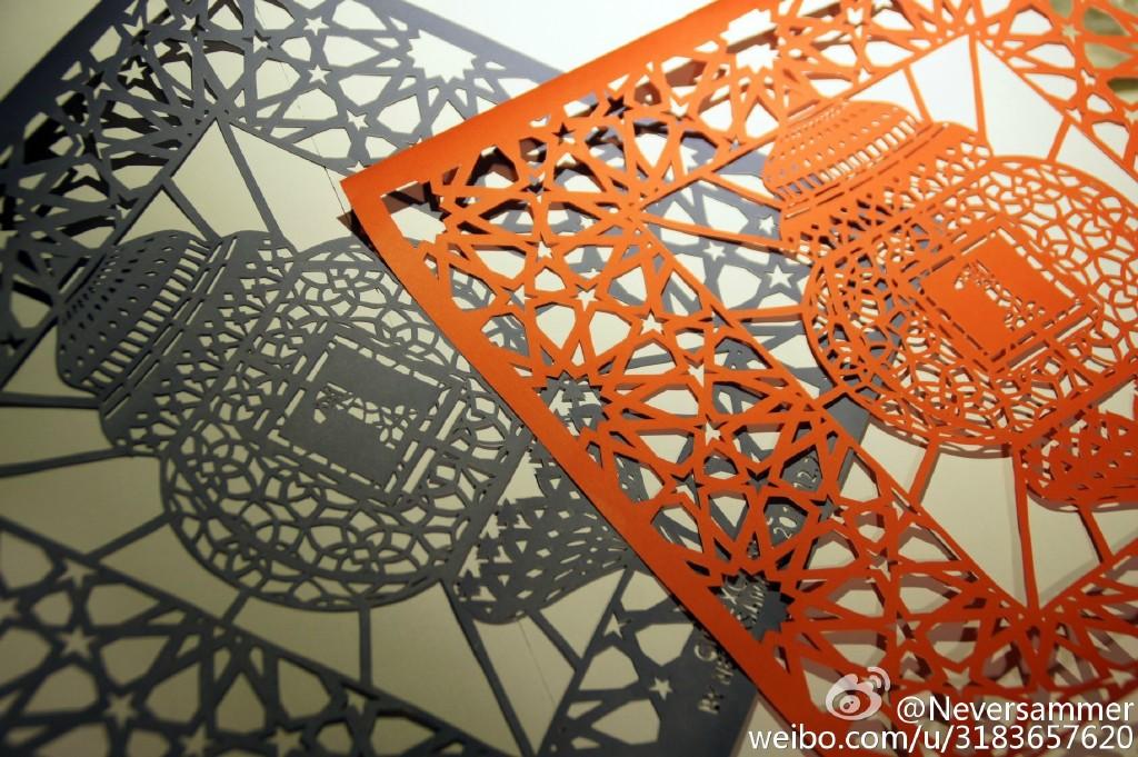 与传统剪纸不同的原创几何纹理刀刻纸品各位觉得可好?