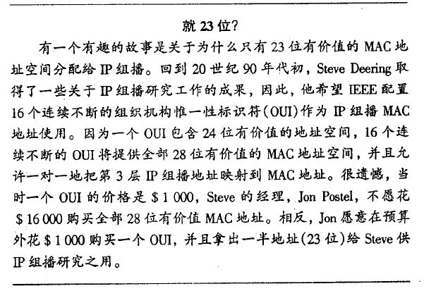 关组播MAC地址如何被识别为一个组播地址(IP