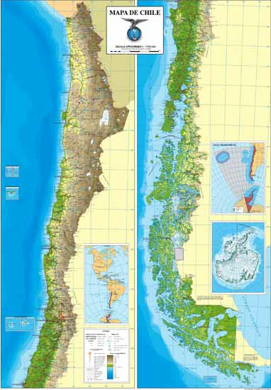 智利这个国家是如何印刷全国地图的? - 蒋澈的