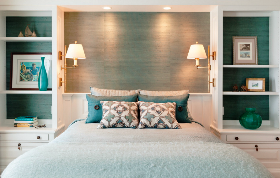 家居细节卧室床屏设计