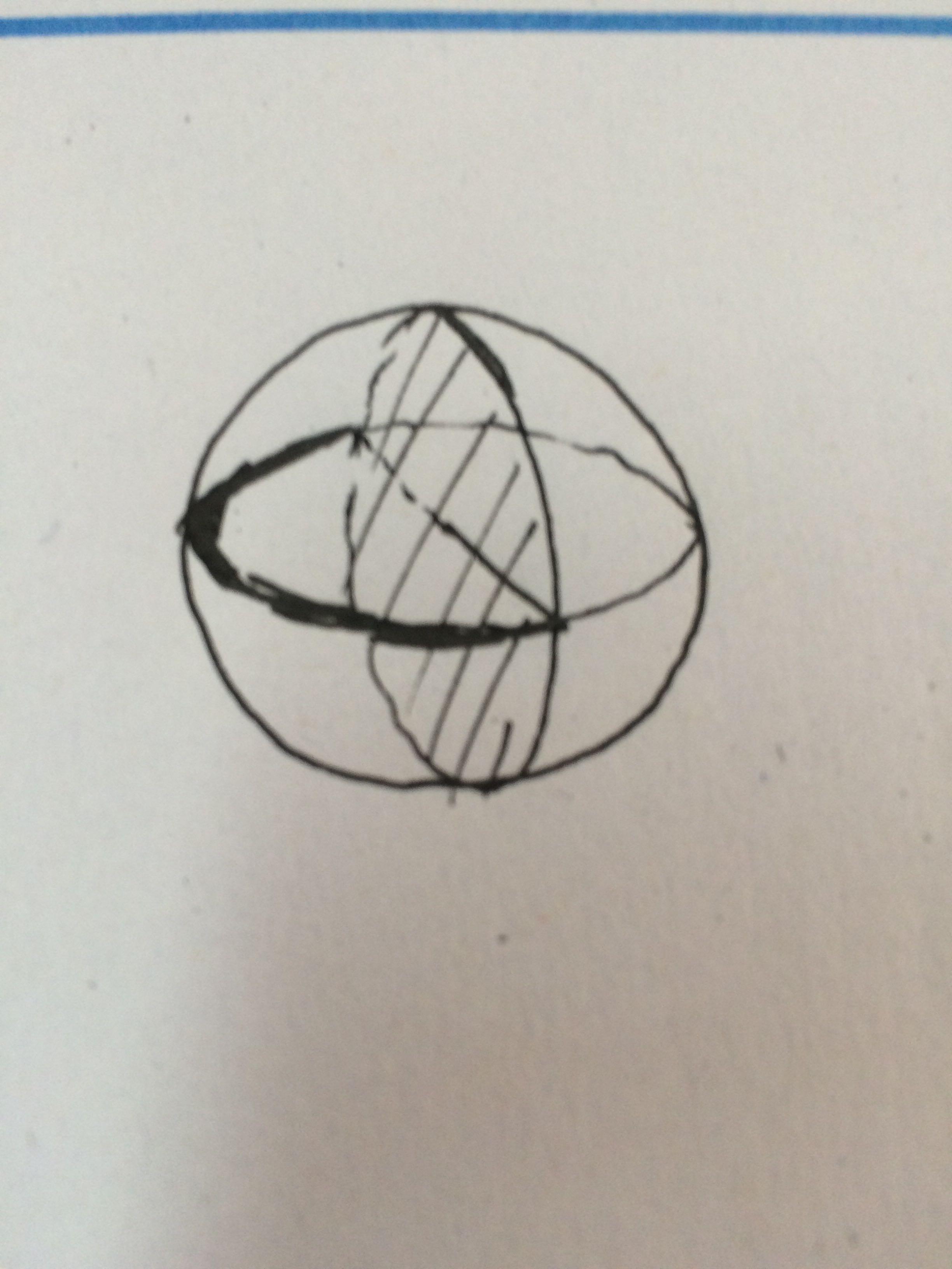 球的体积为什么不能直接用圆面积乘以0.5半径
