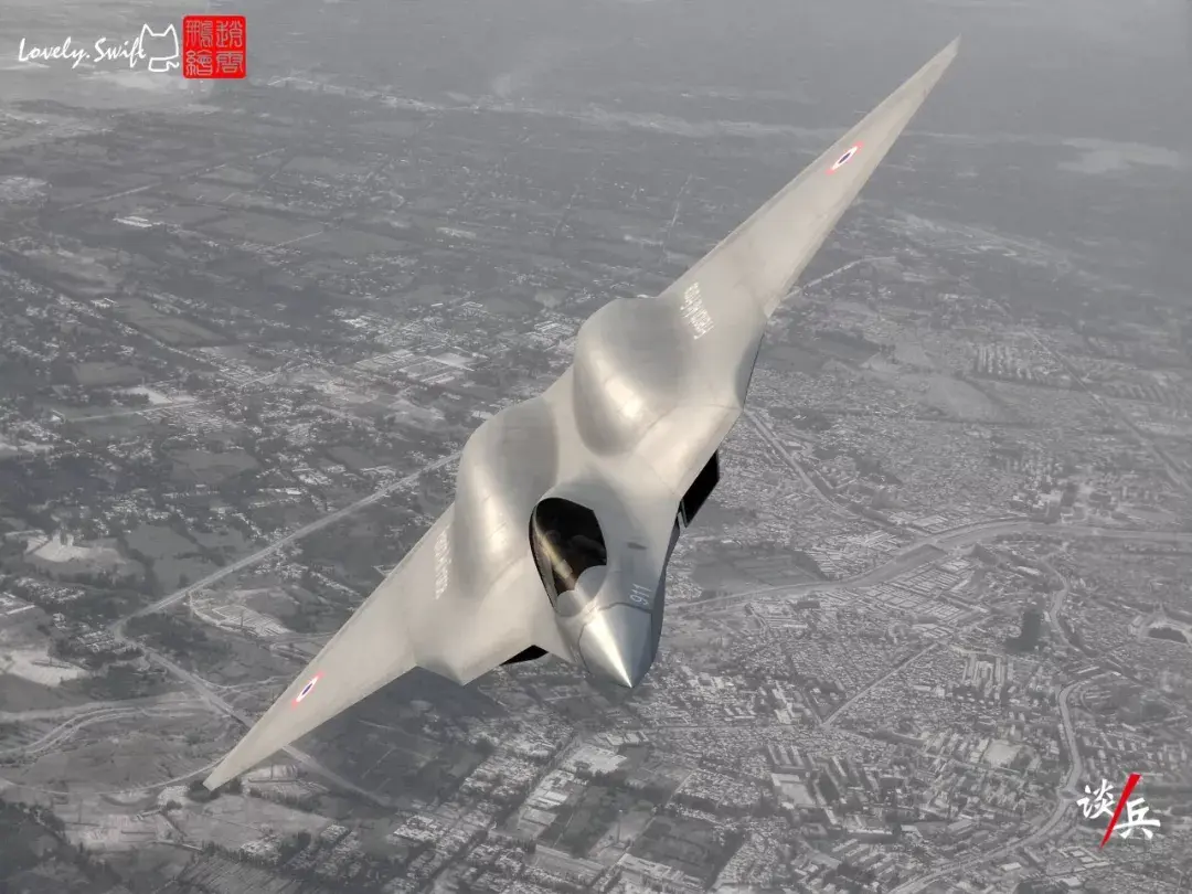 cg图没有明显尾翼的法国六代机