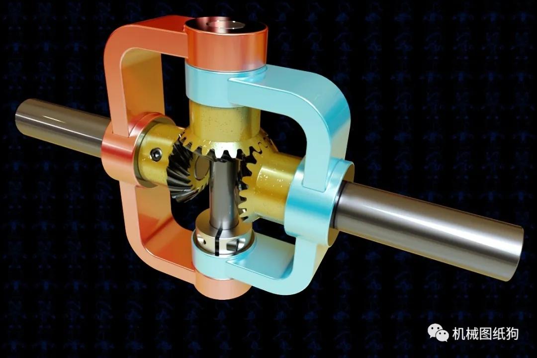 生活艺术锥齿轮角传动模型3d图多种格式