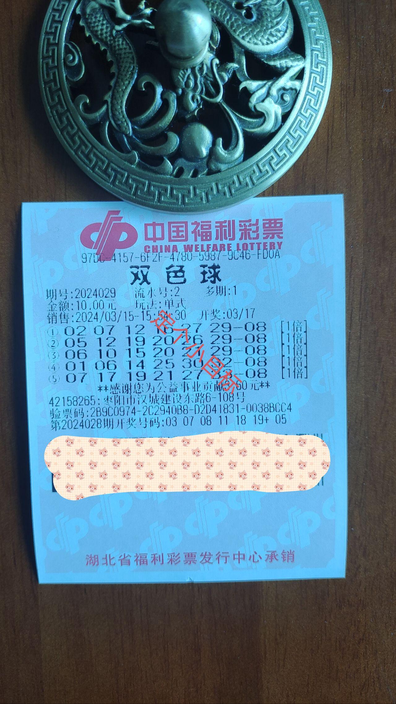 双色球24029期(实票)