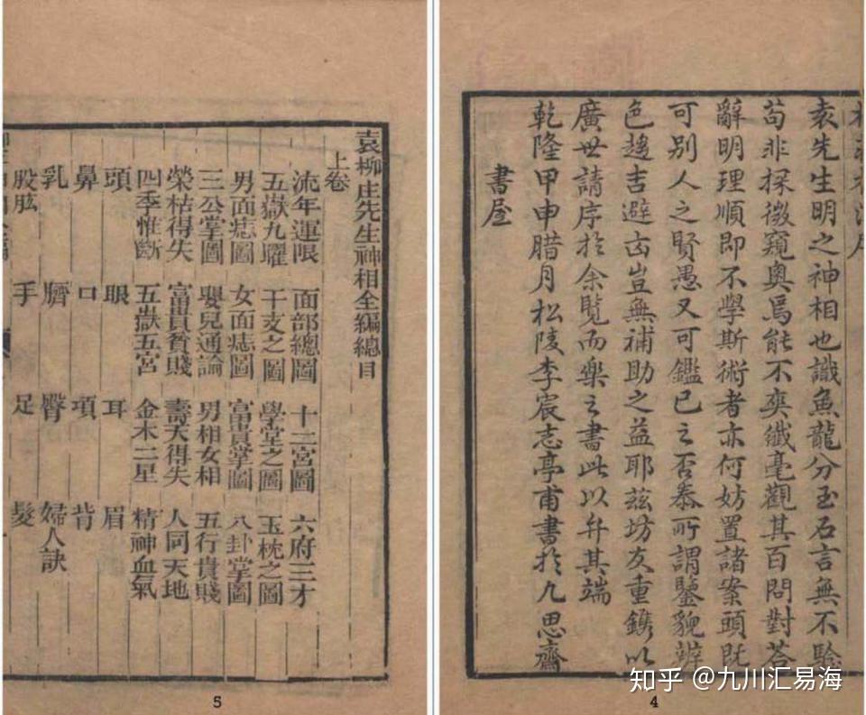 《柳庄相法》三卷《姑布子卿相法》三卷《三世相》二卷 袁天纲《相法