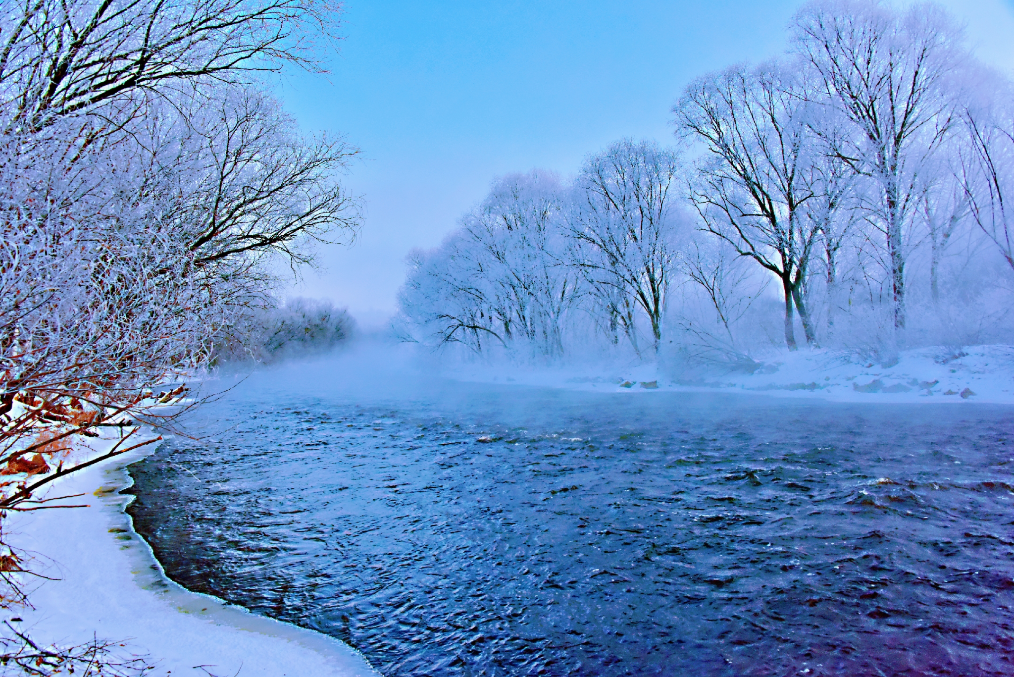 惊艳的雾凇——黑龙江黑河逊克县克林乡大平台村库尔滨河沿岸的雾凇