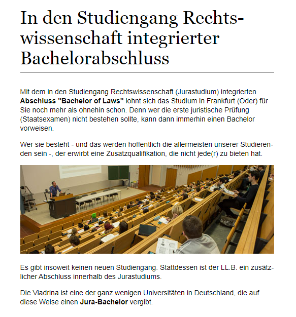 德国司法考试两次不过也可以退而求其次拿法学本科学位bacheloroflaws