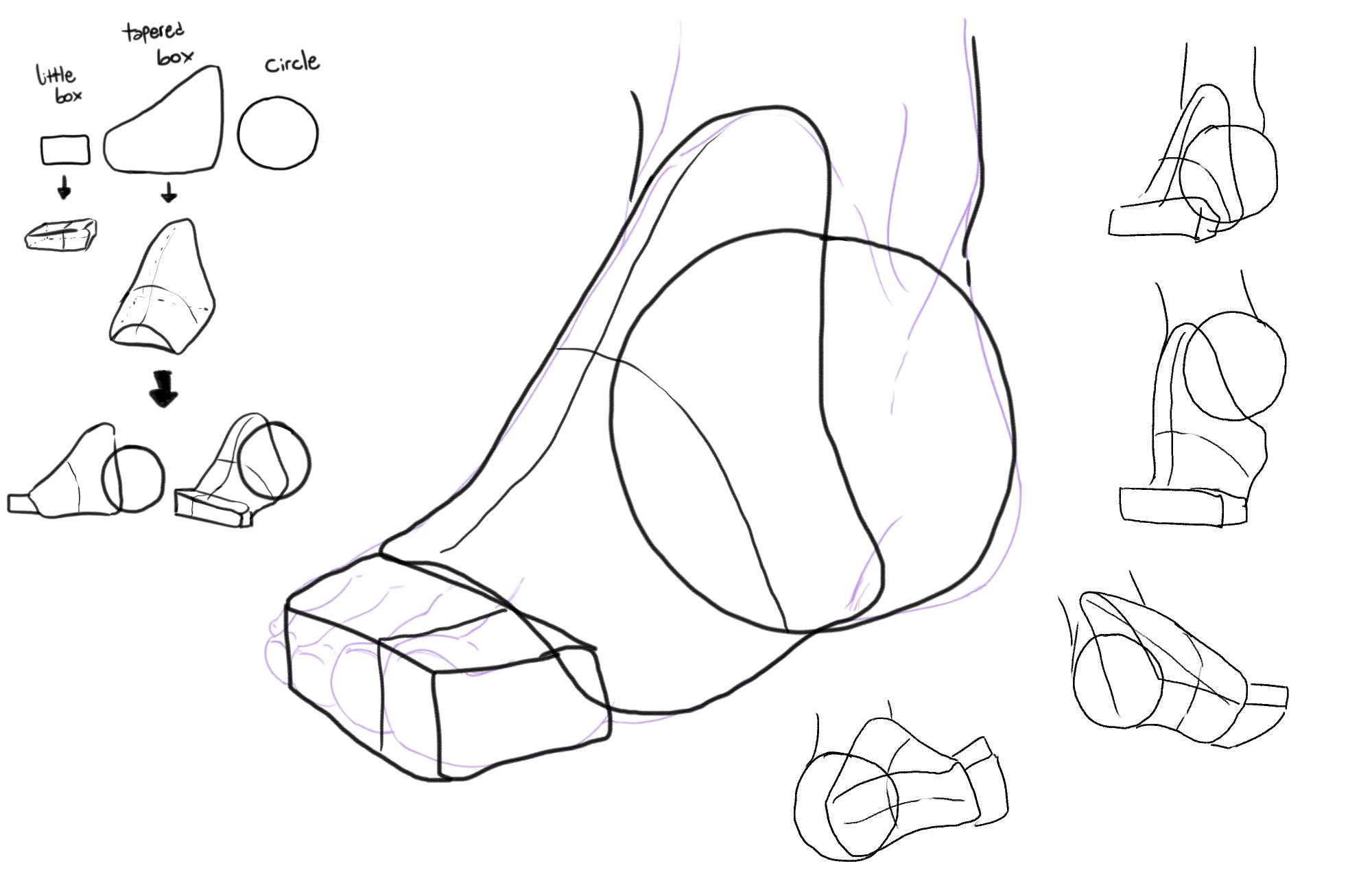 抬脚怎么画教你脚部结构的画法教程