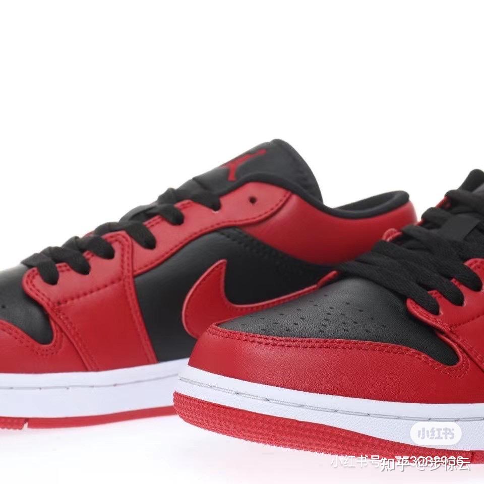 7515禁穿aj1"兄弟"款,这双反转黑红,耐克nike air jordan 1 low"