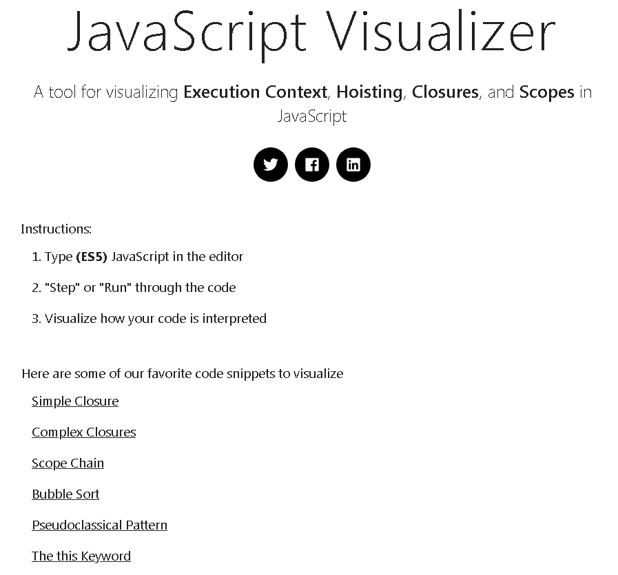 酷站推荐 - tylermcginnis.com - JavaScript Visualizer - 知乎