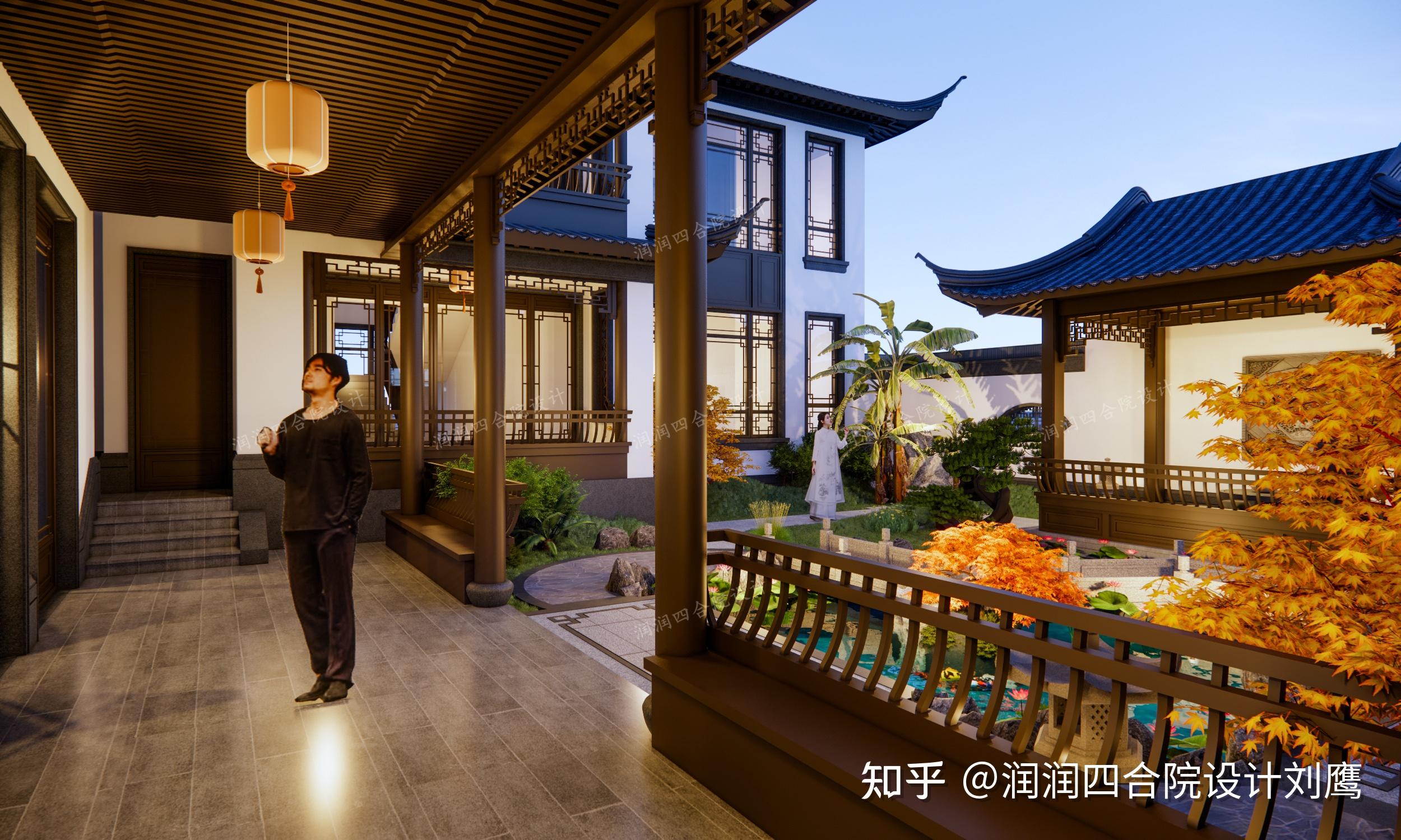 润润四合院设计刘鹰:两进苏式合院别墅18×32,庭院深深,意境悠然 - 知乎