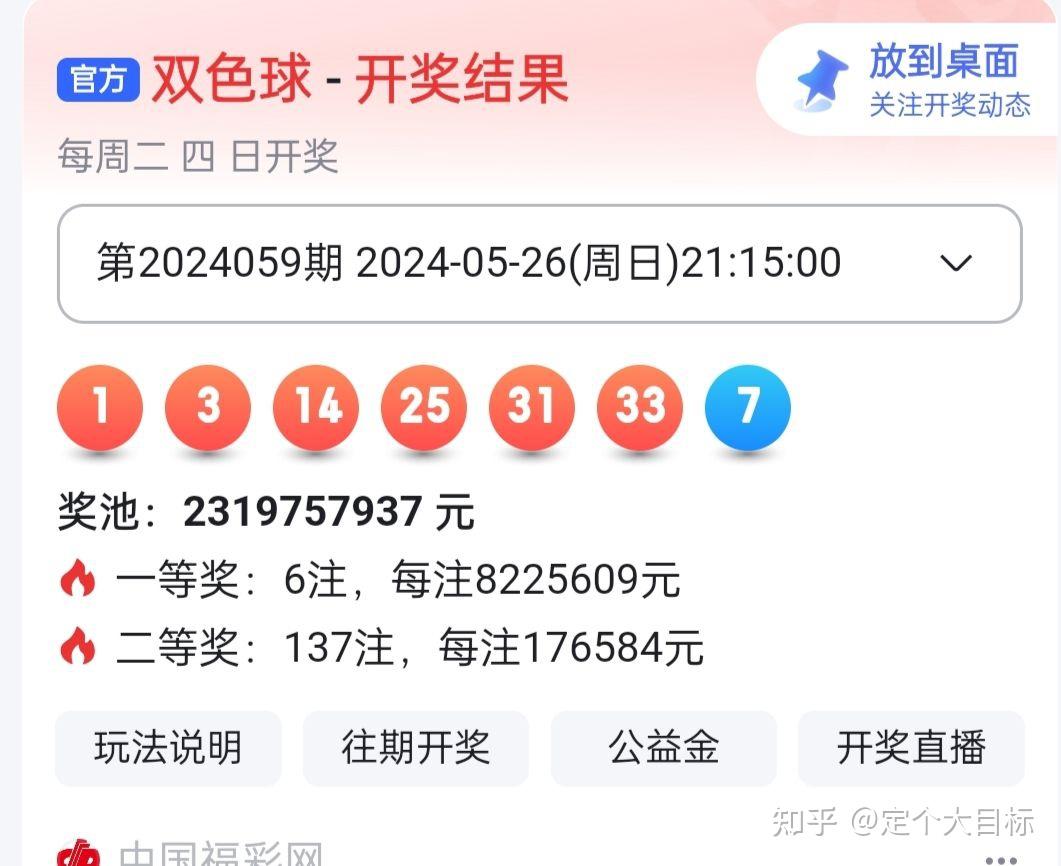 双色球2024060期(预)