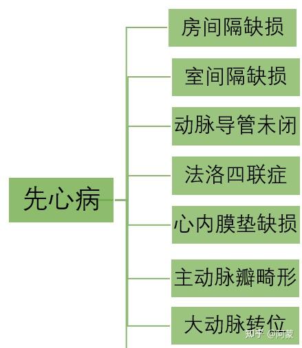 先天性心脏病分类表格图片