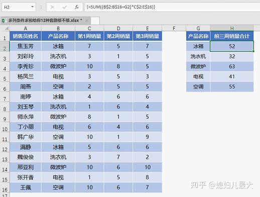 Excel教程 12种多列数据求和 最后一种方法太厉害 知乎