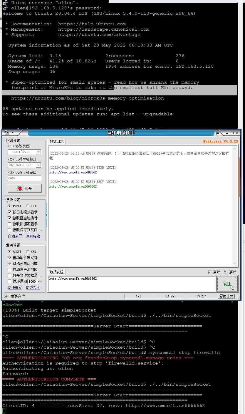  simple socket tcp 
