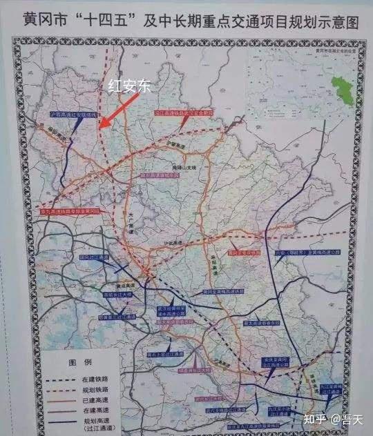 武红高速正在加紧建设,武汉到红安的市域铁路正在规划,沿江高铁过境