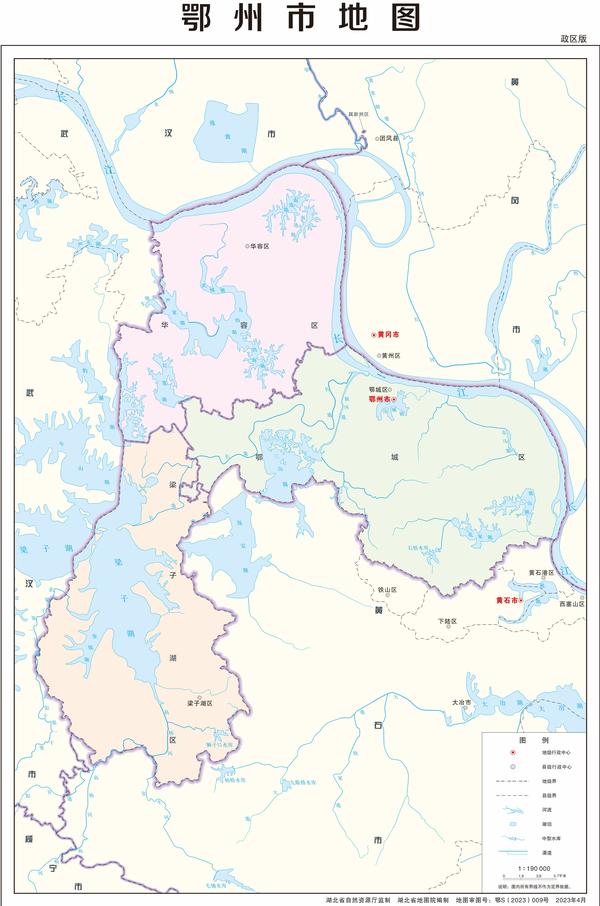 湖北省和13大地级市州2023年版高清行政图 - 知乎