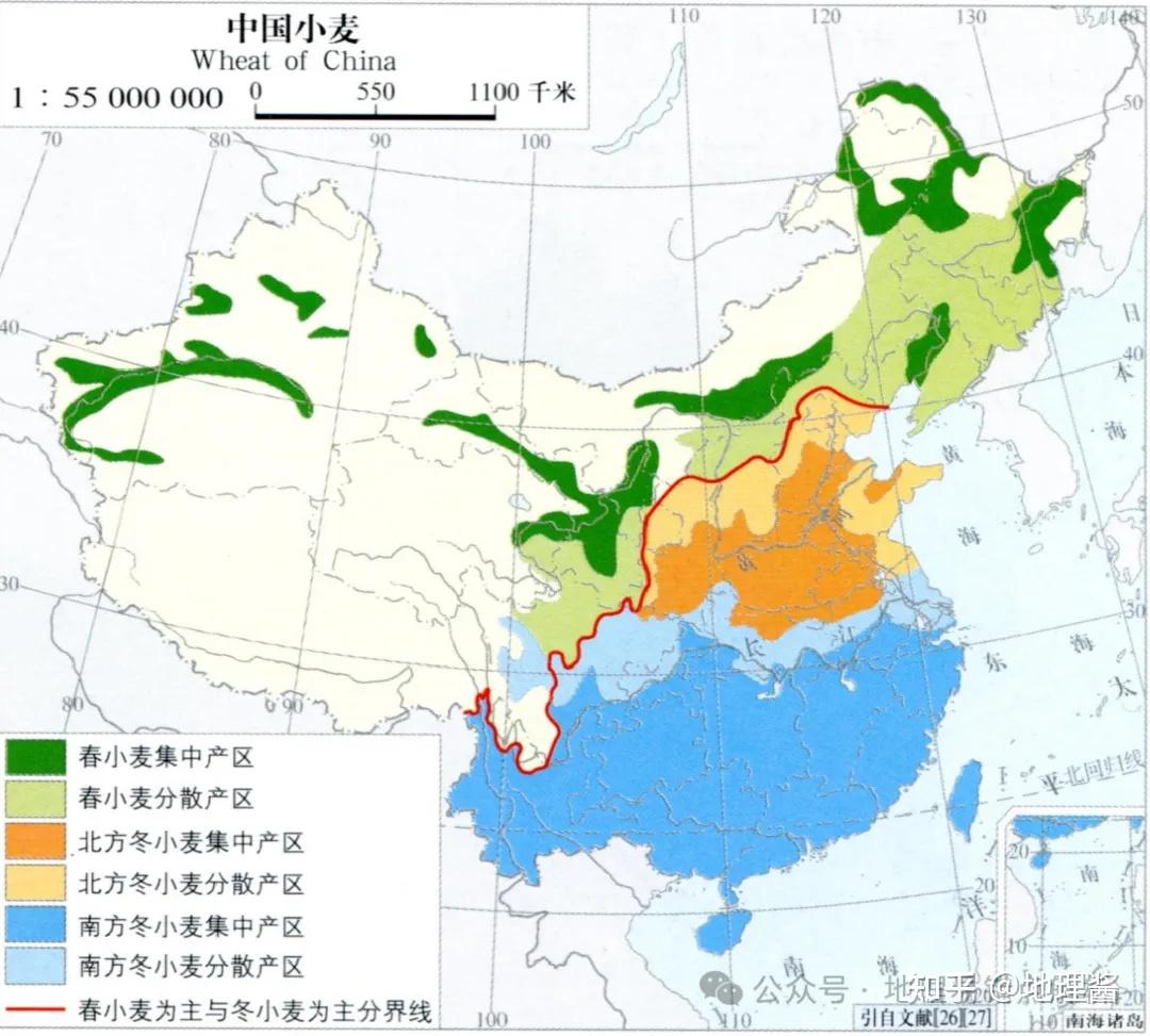 中国地理农作物分布图图片