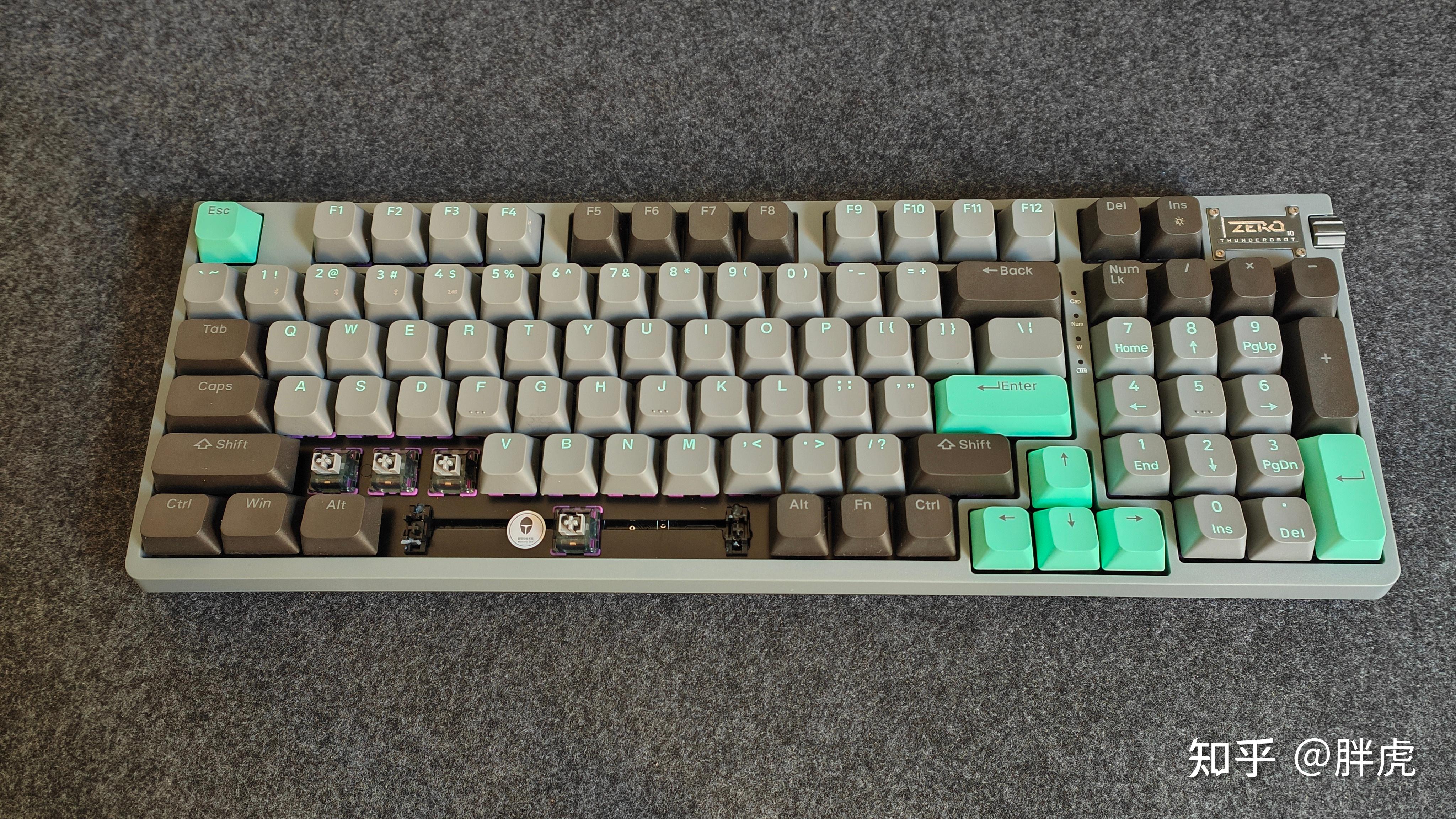 雷神zero机械键盘一把399元上手即用的98配列三模热插拔键盘