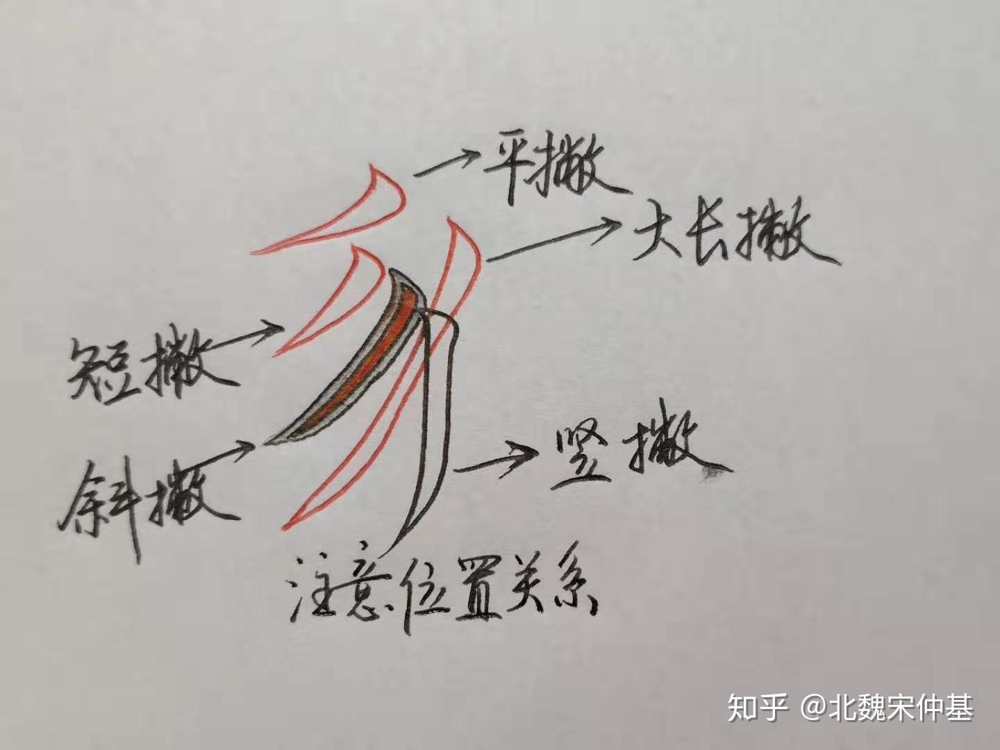 只要灵活掌握这3点,写好所有带撇的字,让你的字越来越漂亮 - 知乎