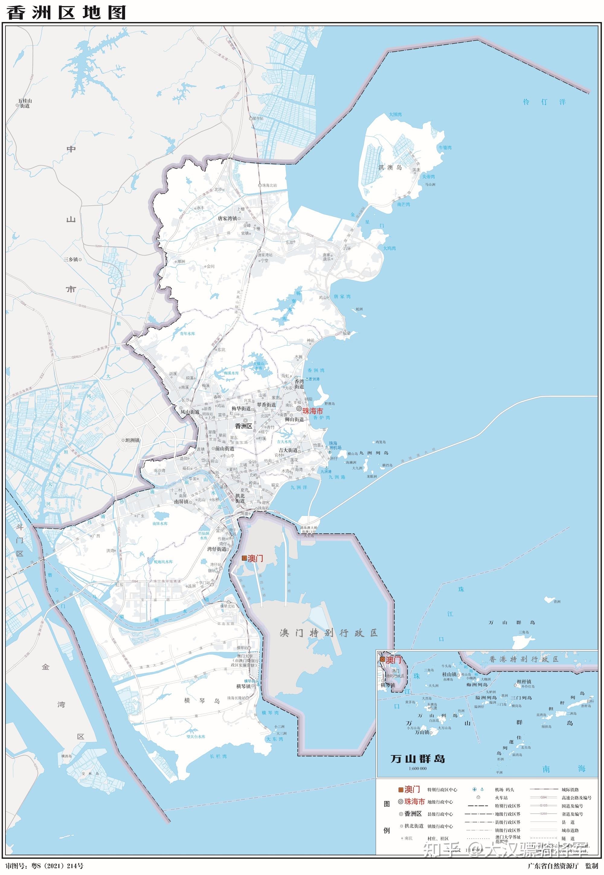 图文解读珠海市行政和地理(含3个区2023年高清地图) - 知乎