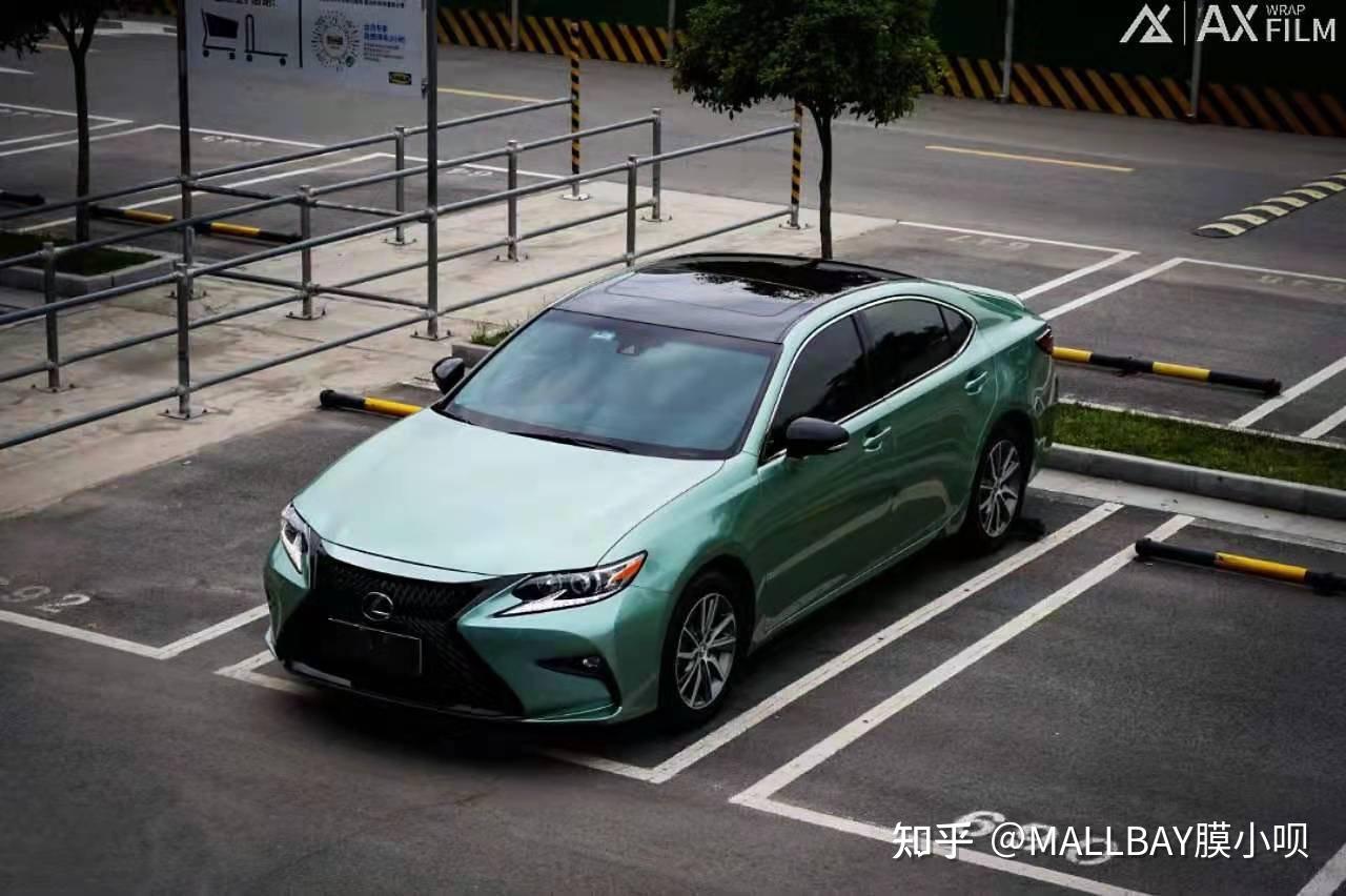 膜呗改色案例雷克萨斯es300h换妆了抹茶绿这种绿色让人欢喜