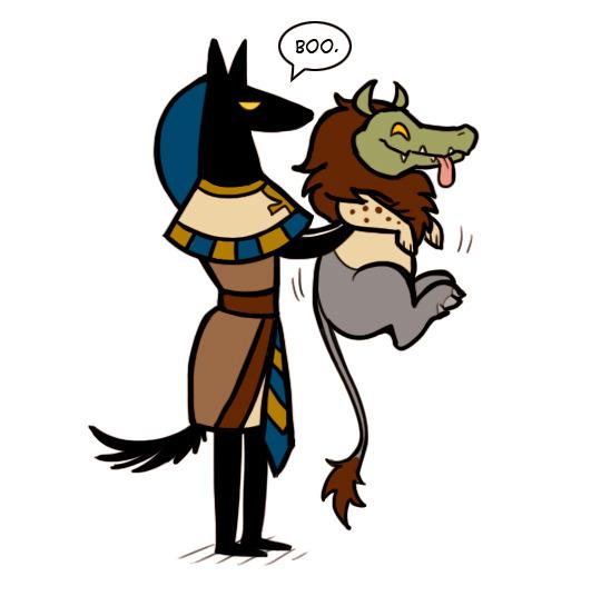 重,说明你这辈子做过坏事,阿努比斯会将他交给长着鳄鱼头的阿米特吞下