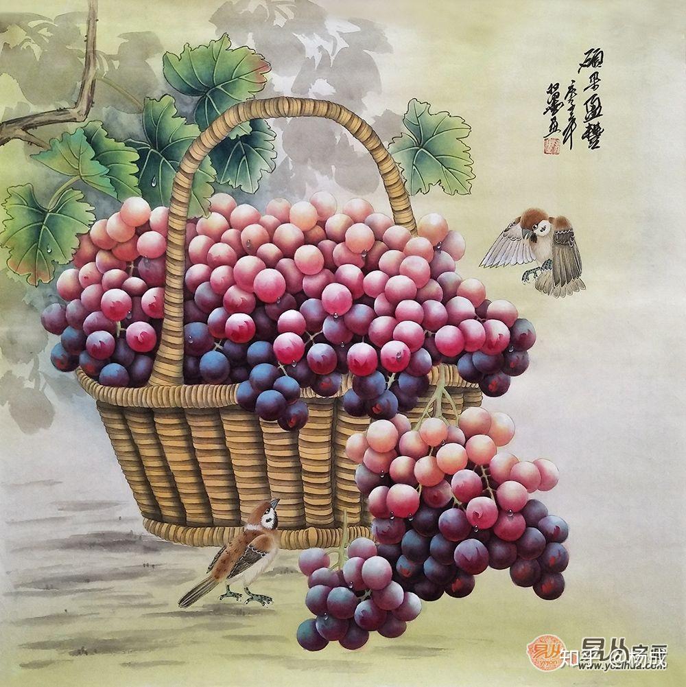 这几幅餐厅葡萄斗方挂画，也太精致了吧 - 知乎