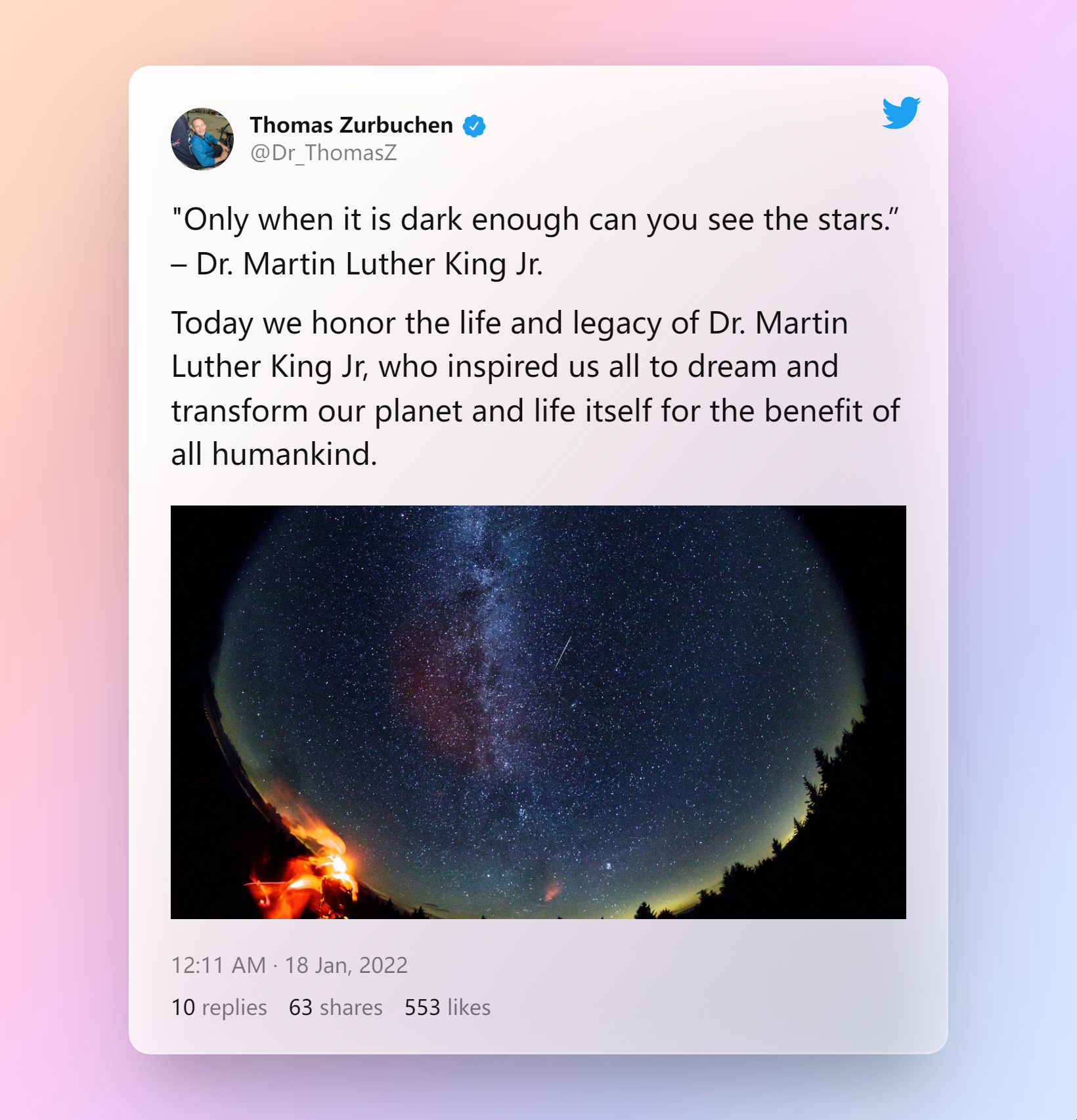  only when it is dark enough can you see the stars dr martin