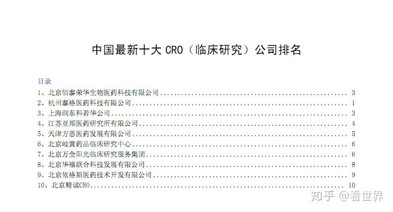 cro公司有哪些推荐?