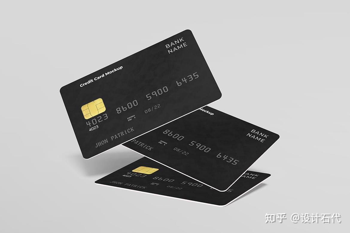 骑士黑金卡会员卡展示模型黑色奢华银行卡样机psddesignshidaiyj898